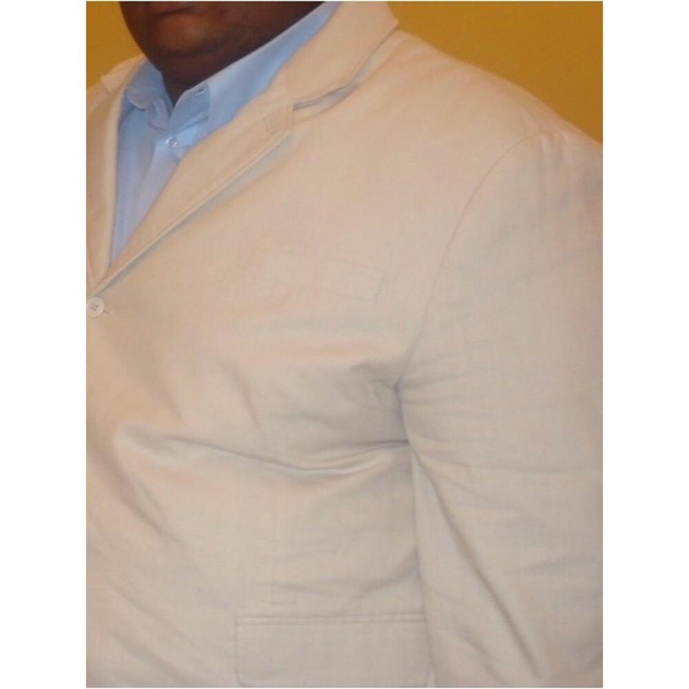 Geoffrey Beene Light Cream Blazer & Pants Suit — Size 54